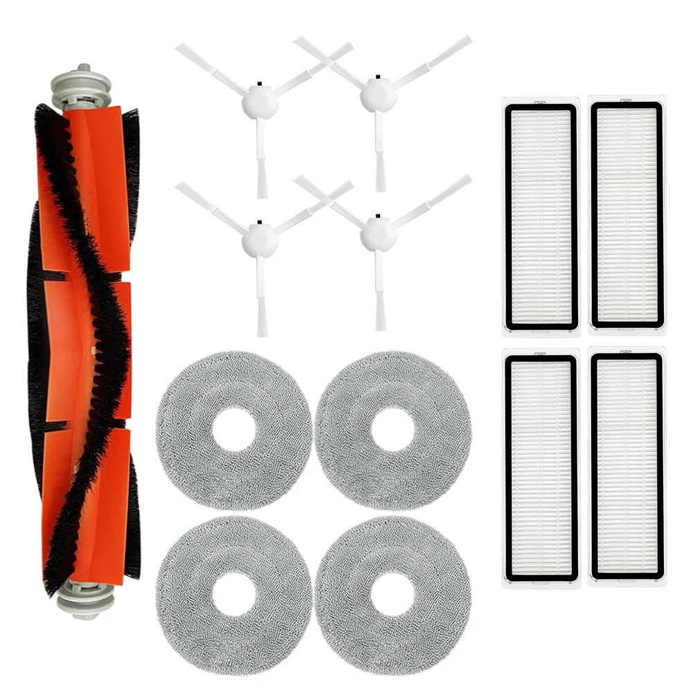 Replacement Accessory Set for Xiaomi S10+ S10 for Plus Robot Vacuum 13 pcs Main Brush Side Brushes HEPA Filters Mop Cloths