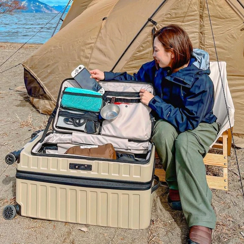 Valise à roulettes de camping en plein air, grande capacité, 26 ", 29", valise de table pour étudiants