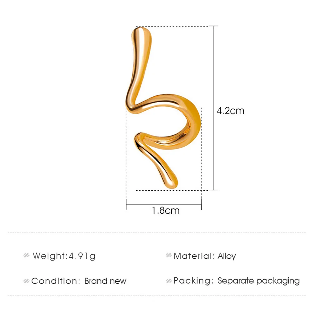 Dziewczyna nowa nieregularna biżuteria dla kobiet kolczyk bez przekłuwania kształt węża nausznik klips na kolczyki kolczyk na chrząstkę