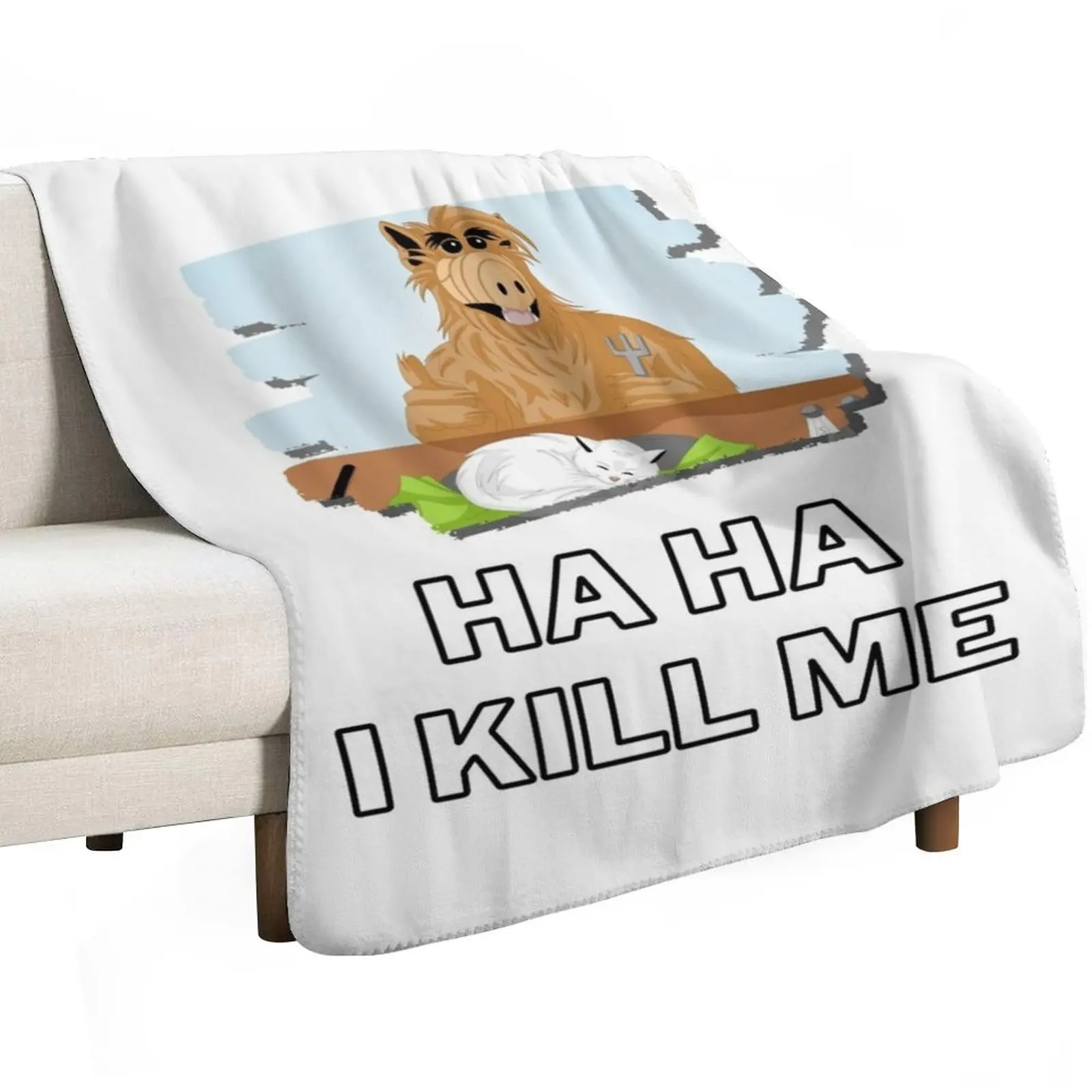 Alf and his Catch phrase Throw Blanket Luxury Decoratives Weighted sofa bed christmas decoration Designers Blankets