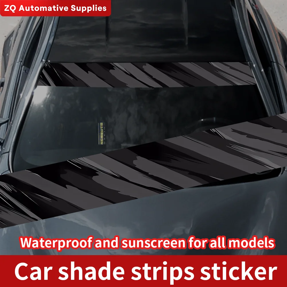 

Stripe Decorations Car Front and Rear Windshield Sticker Waterproof Sunscreen Windscreen Banner Decal Window Sticker Accessories