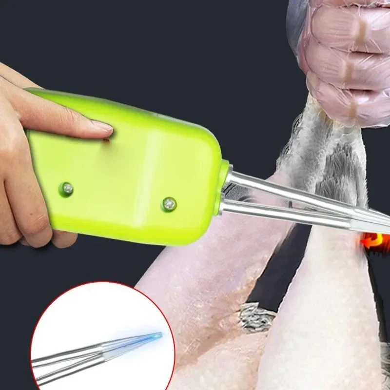 Rechargeable Hand‑held Poultry Plumage Extractor Metal Tip Portable Filament Pulling Implement for Chicken Duck Processing Tasks