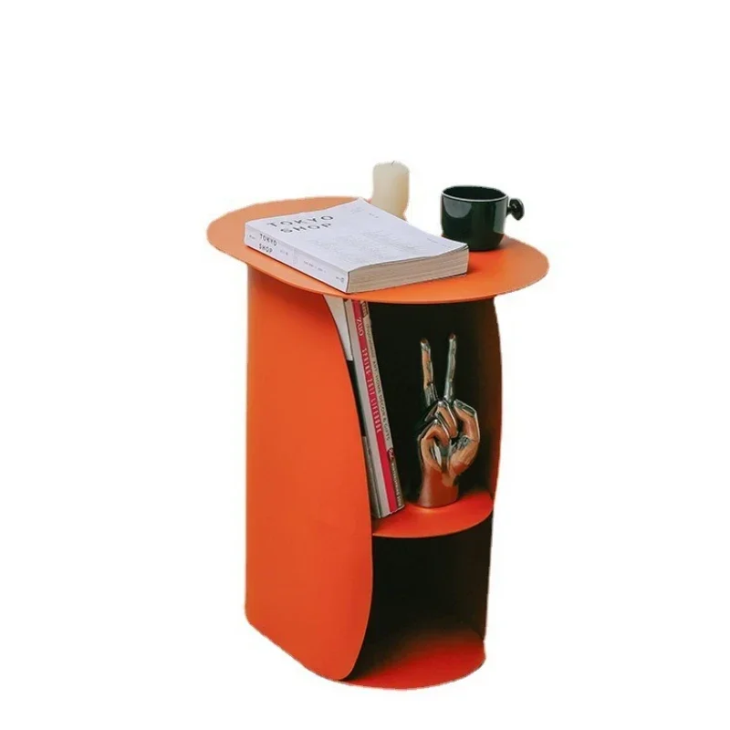 

Nordic style simple sofa, small coffee table light luxury modern, small table in the living room, sofa edge