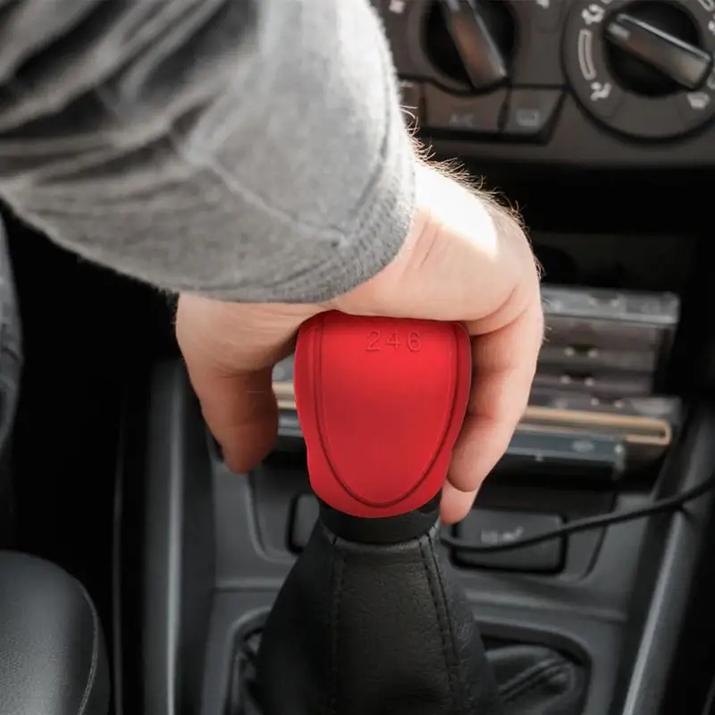 Silicone Car Shift Knob Cover 6 Gears Anti-Slip Design Silicone Shift Knob Collars Auto Shifter Knob Protector For Car Interior