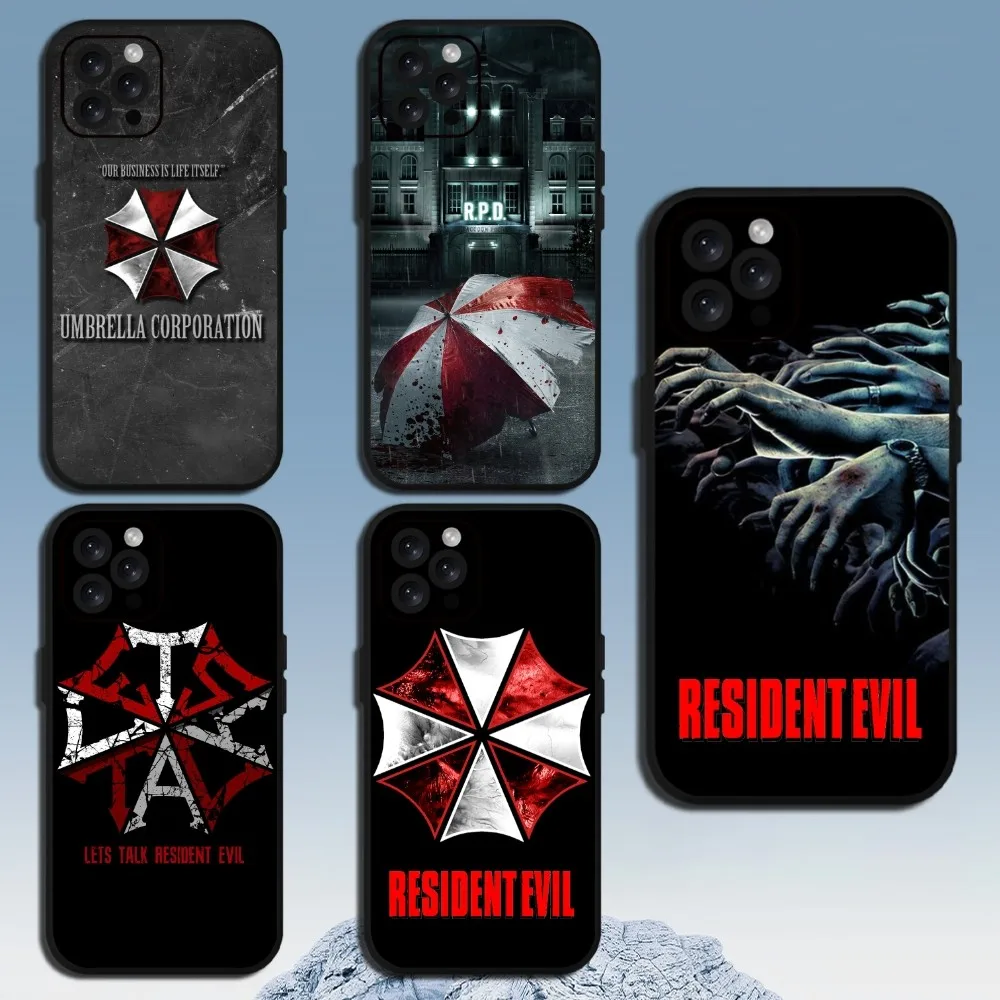 Game R-Resident EvilS LOGO  Phone Case For iPhone Mini 11 12 13 14 15 Pro XS Max X Plus SE XR Shell