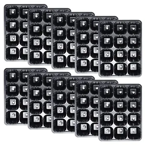 10pcs 12 셀 Seedss 성장 케이스 발아 식물 보육 트레이 Seedss 삽입 상자 정원 꽃 냄비 액세서리