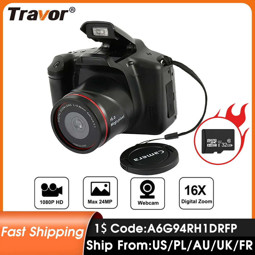 

Travor Professional Cameras for Photography Digital Camcorder Portable Handheld 16X Digital Zoom 16MP HD Output Selfie Camera