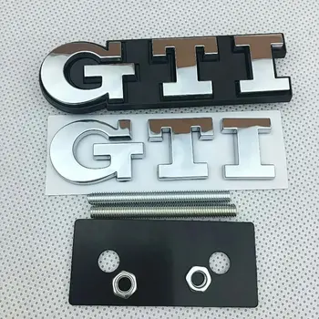 3ks 3D kovové nálepky na kufr auta s logem, emblémem, odznakem a obtisky pro VW Golf 2 3 4 5 6 8 MK2 MK3 MK4 MK5 MK6 MK8 GTI, autodíly 8 nejlepší prodej Emblém VW Golf MK2 - №1