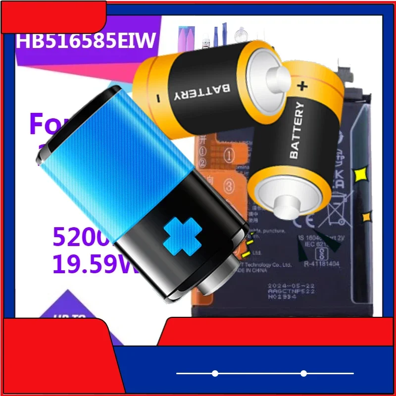 

Сменный аккумулятор HB516585EIW для Honor 200 Pro 200Pro ELP-AN00, 5200 мАч, аккумулятор для телефона с инструментом