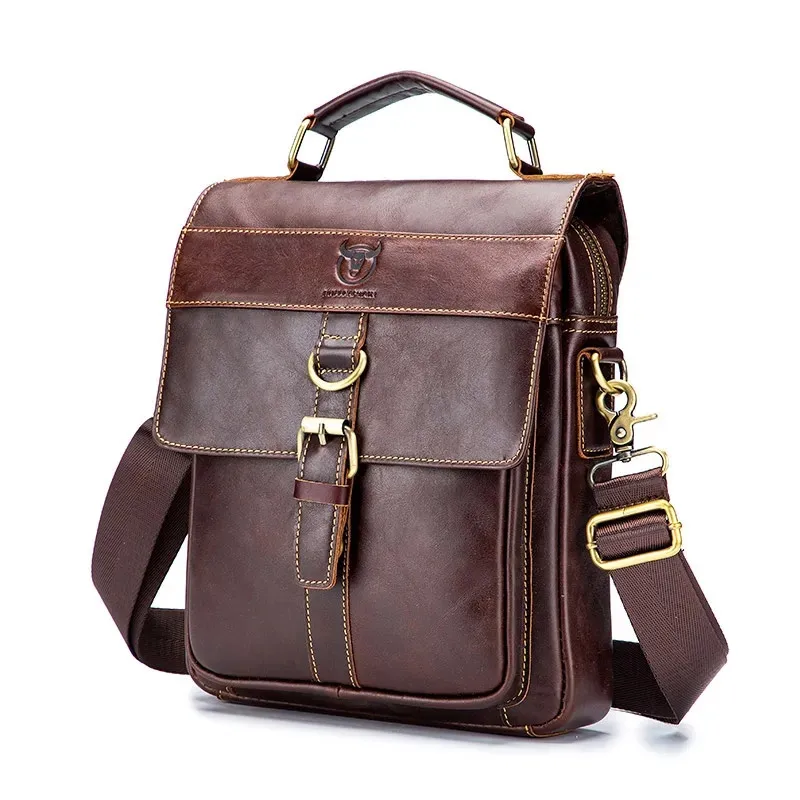 

Retro Brand Genuine Leather Men Bags Casual Business Leather Men's Shoulder Messenger Bag Vintage Men's Crossbody Bag Male Bag