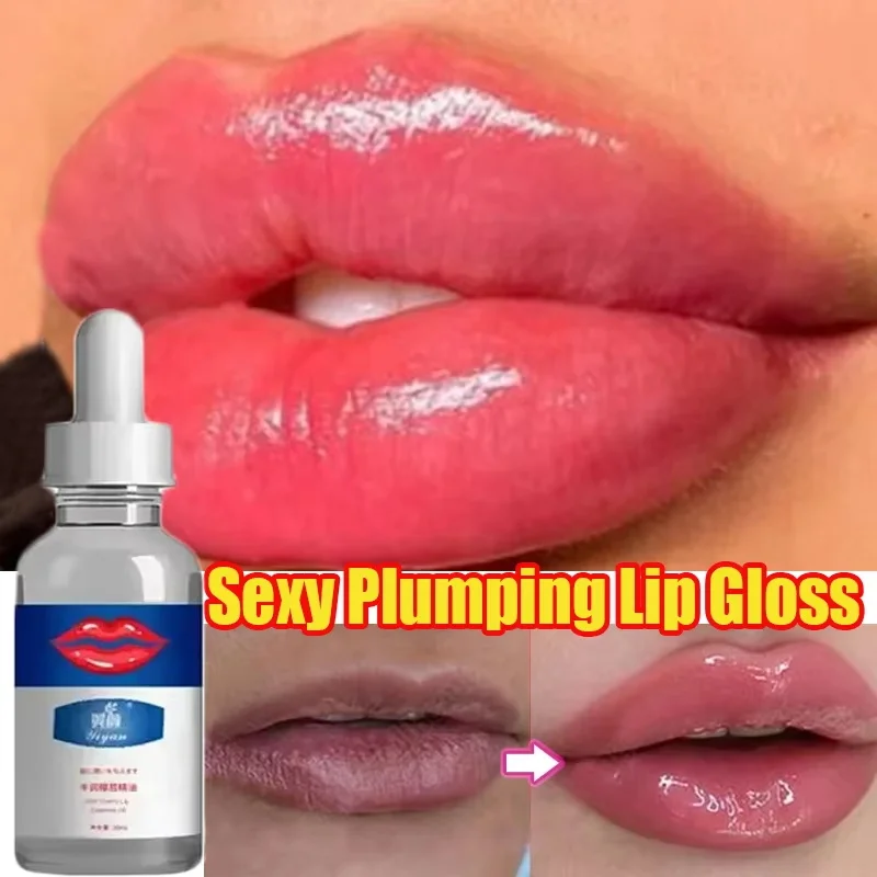 Suero labial voluminoso, potenciador de volumen extremo, aceite líquido hidratante, Reduce líneas finas, brillo labial, maquillaje de belleza Sexy