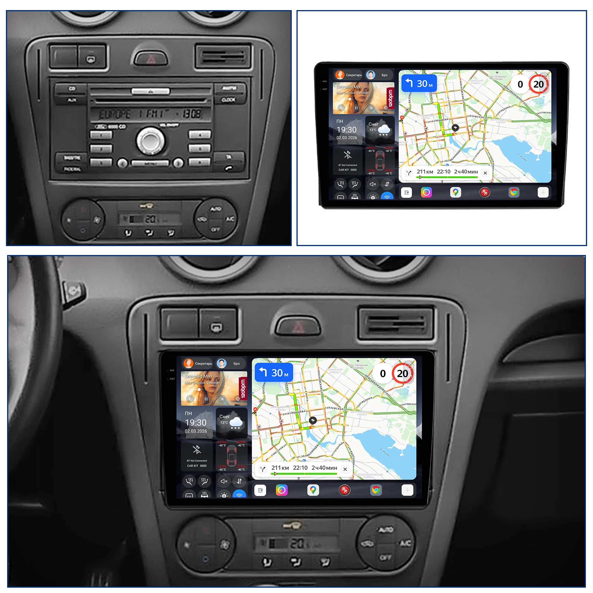 Redpower Katana 120W X 6CH Android Car Radio Player Screen for Ford Fusion 1 2005 - 2012 CarPlay Bluetooth Hi-Fi