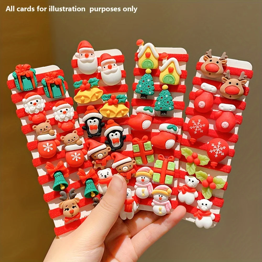 10pcs Sweet Christmas Hair Ring