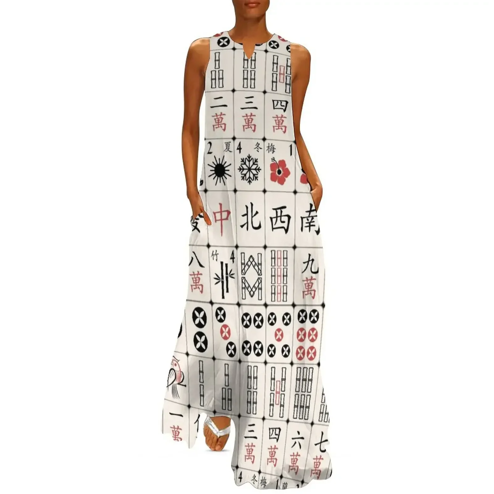 

Mahjong Tile Pattern Design Long Dress prom clothes evening dresses luxury 2025 Clothing Dress