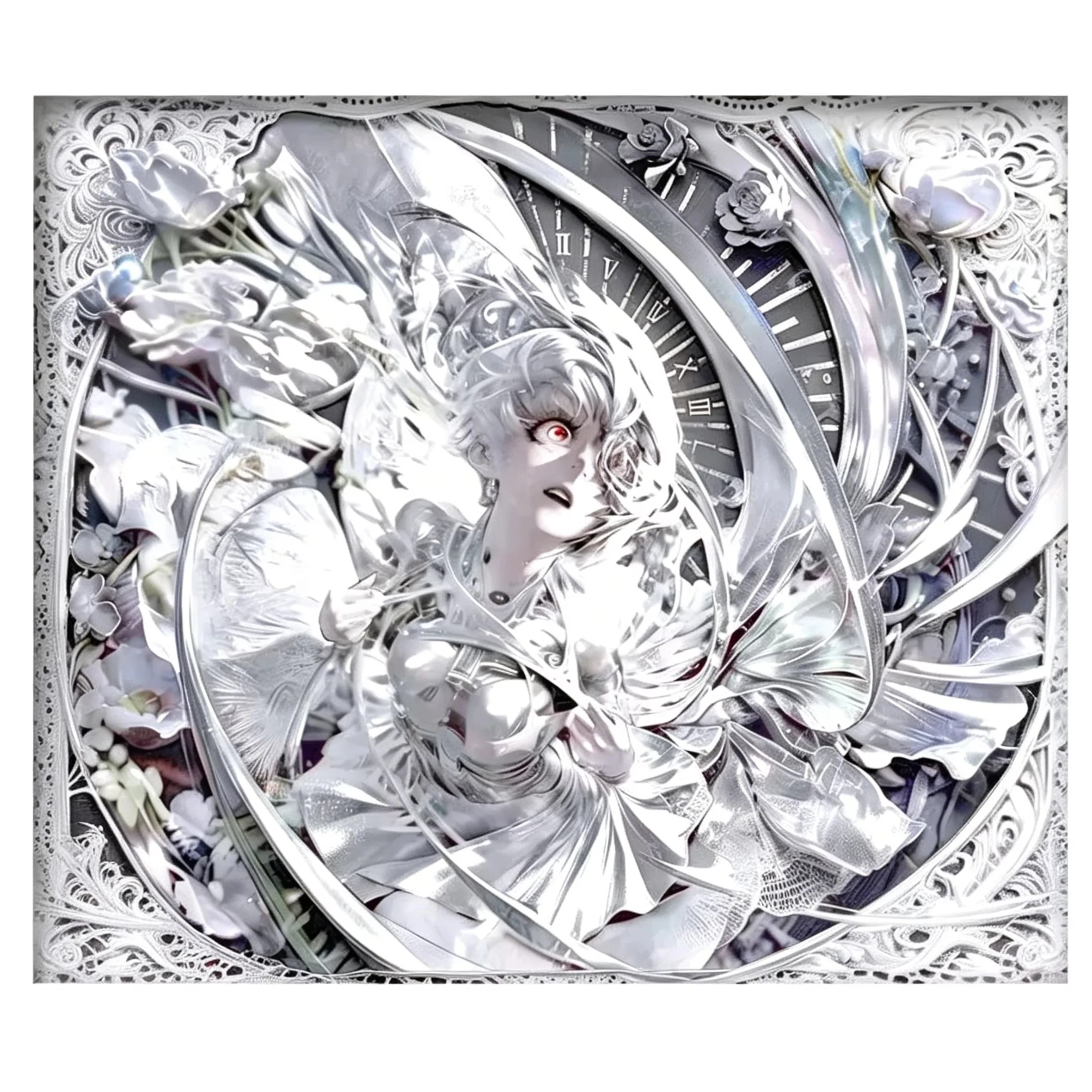 Romantic French Style Gothic Glass Gaming Mouse Pad YUME Frosted Surface Desktop Glass Mat Tempered FPS Office Custom Accessory