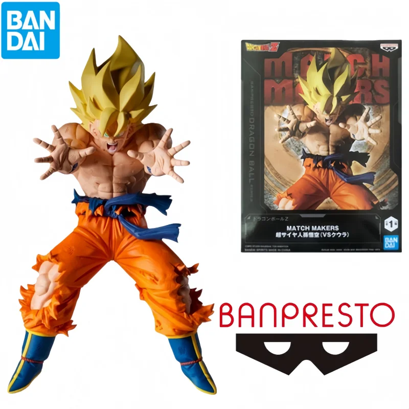 

В наличии, оригинальная фигурка Bandai Banpresto Dilang Ball Match Makers Super Saiyan Son Goku, модель коллекционной игрушки, подарок-сюрприз