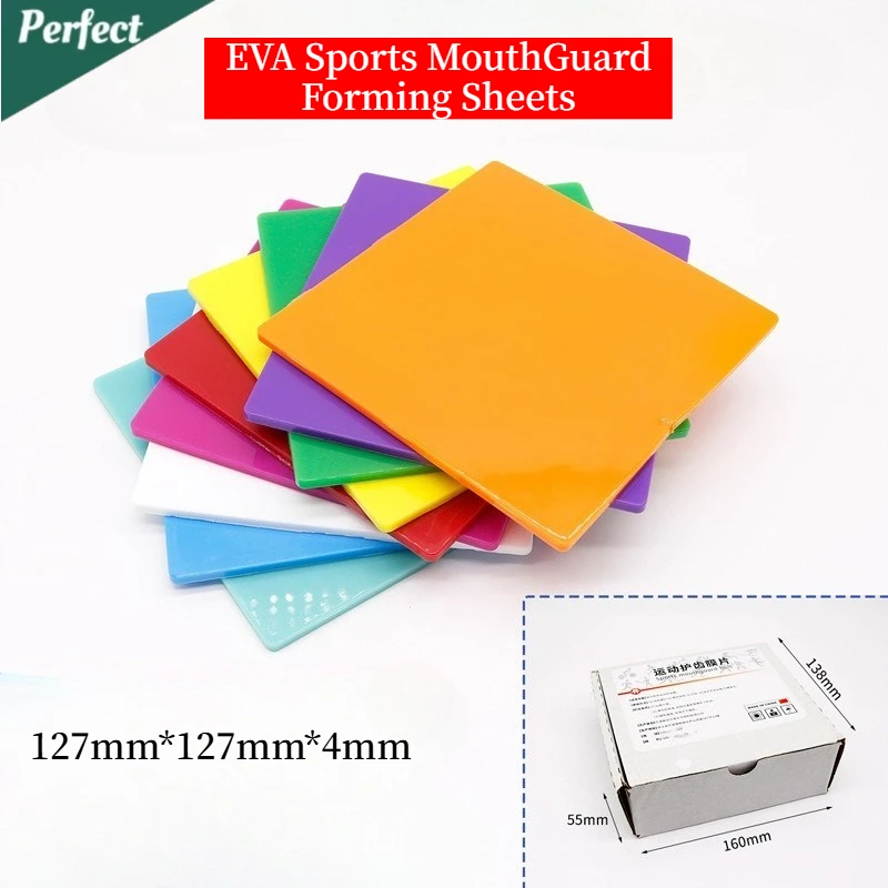 10pcs/box  Dental Vacuum Forming Sheets Sports MouthGuard Thermoforming EVA Soft Material Teeth Protector Film Splint