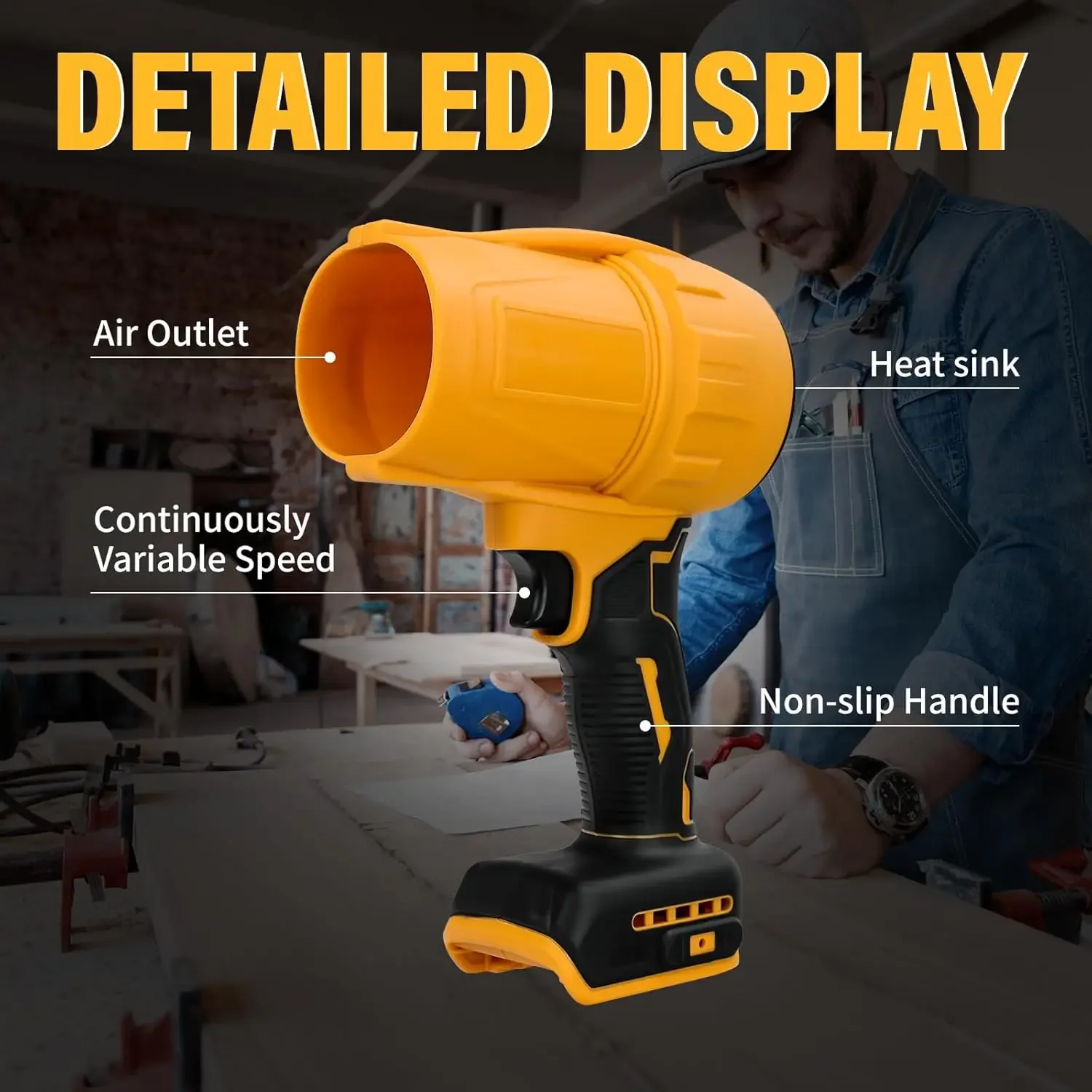 Bürstenloses Luftgebläse Jet Turbo Fan Air Duster Splatter Laubblasen Elektrowerkzeuge für Dewalt/Milwaukee/Makita Ventilador Splatter