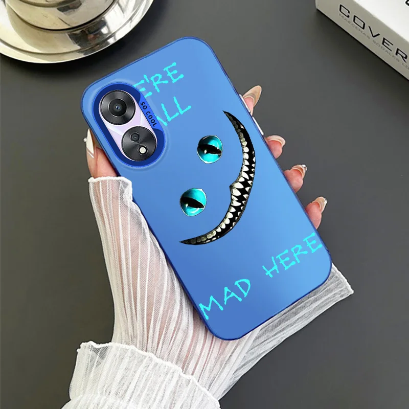 Disney Cheshire cat For OPPO A 31 37 38 55 57 58 74 76 78 94 98 Reno 6 7 8 Z T Pro Colorful Phone Case Soft Funda Silicone Cover