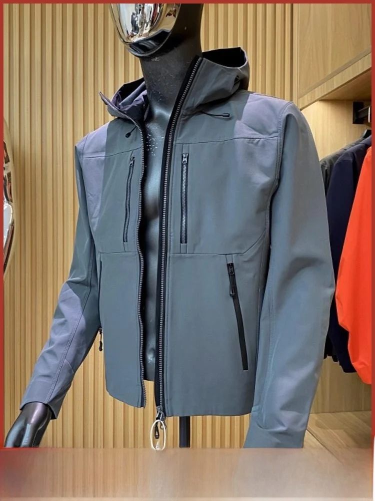 

Outdoor Men's Softell Jaet Warm Fce Lined 3D Tailored Windproof Water Resistant Hooded ell for Autumn And Winter