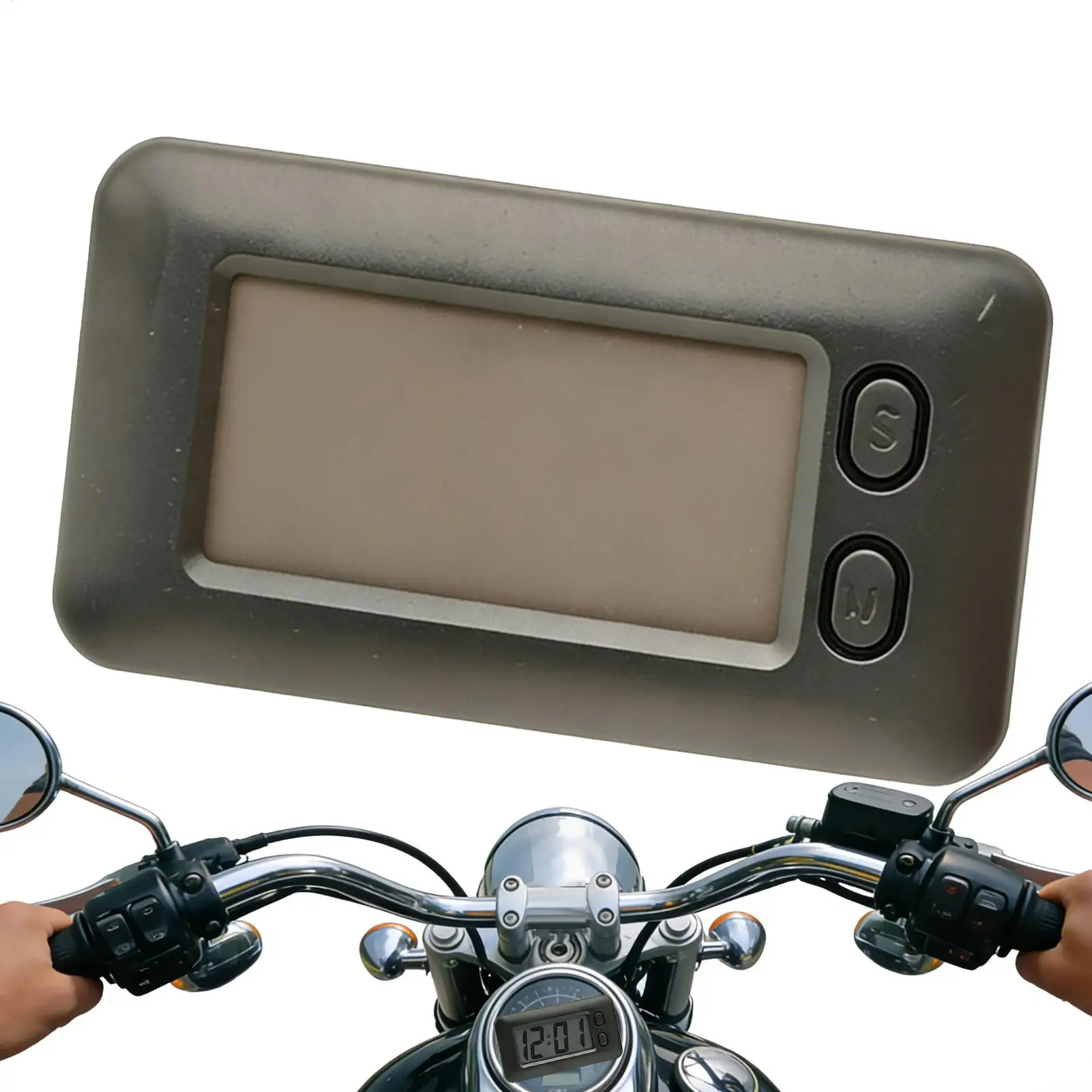 Clock For Car Dashboard Adhesive Digital Alarm Small Stick On Clock For Women Men Car Motorcycle Truck Boat Bike Classroom