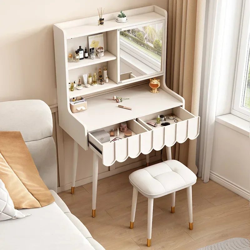 

Modern Style Dressing Table Organizers Storage Bedroom Led Mirror Dressing Table Girls Makeup Tocador Maquillaje Home Furniture