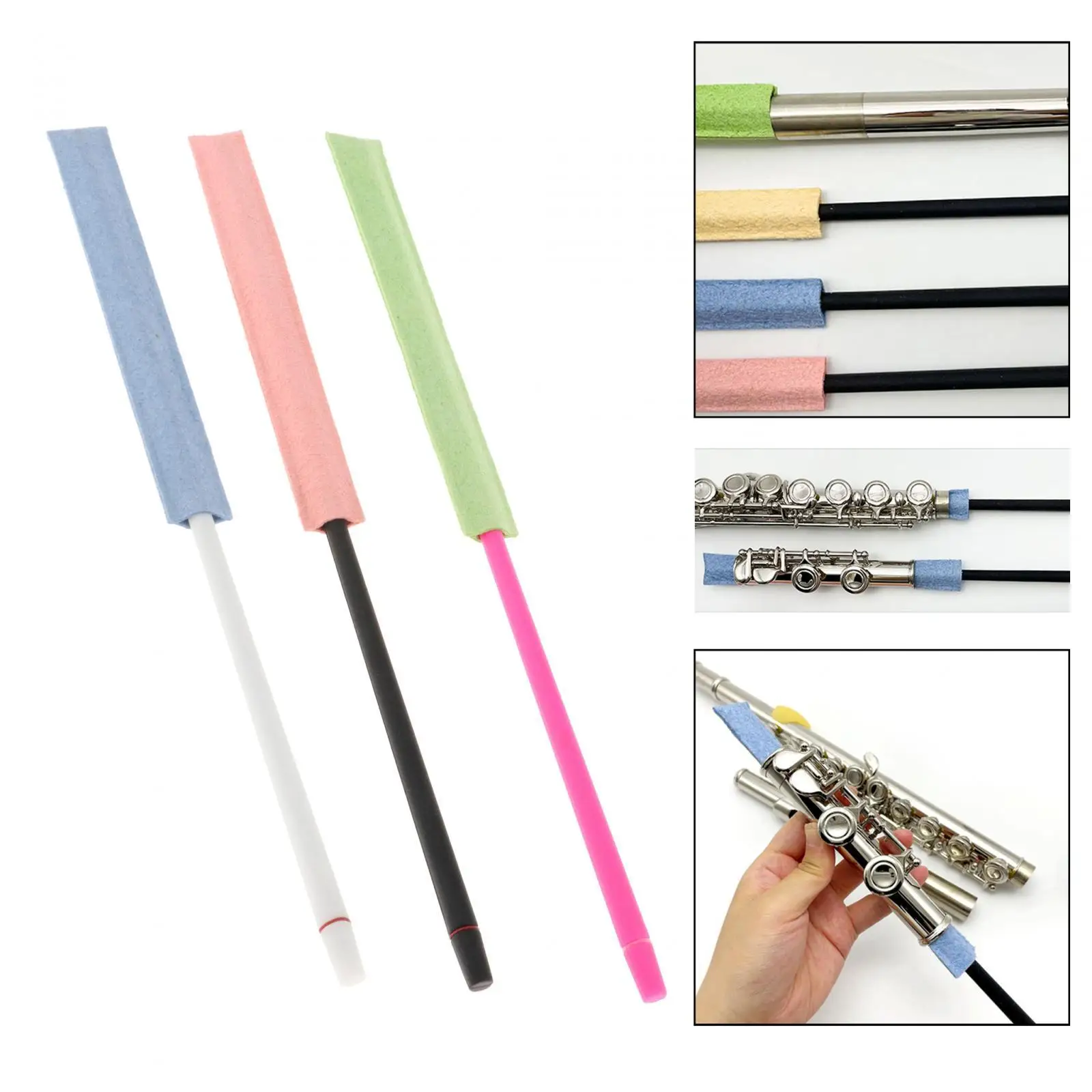 Flute Cleaning Rod Multifunctional Flute Maintenance Tool Durable Flute Polishing Cloth Flute Cleaning Tools for Clarinet Oboe