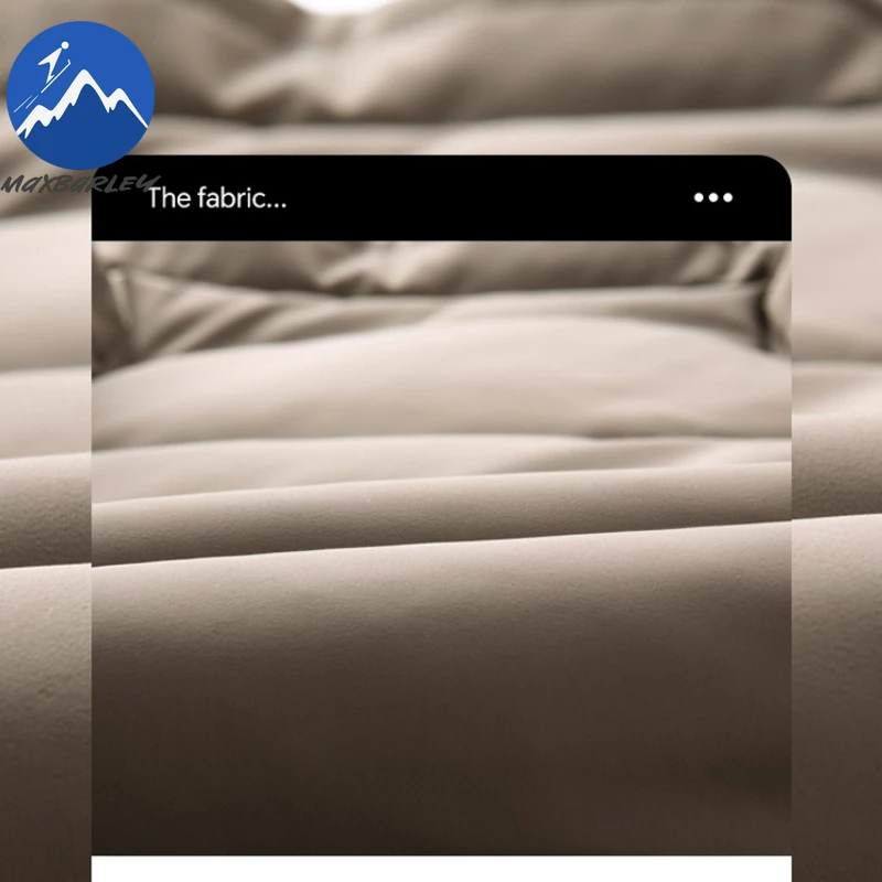 Maxbarley Men Down Jacket New Hooded Outdoor Sports Warm Lightweight Puffer Jacket Casual Travel Thicken Windproof Winter Coat