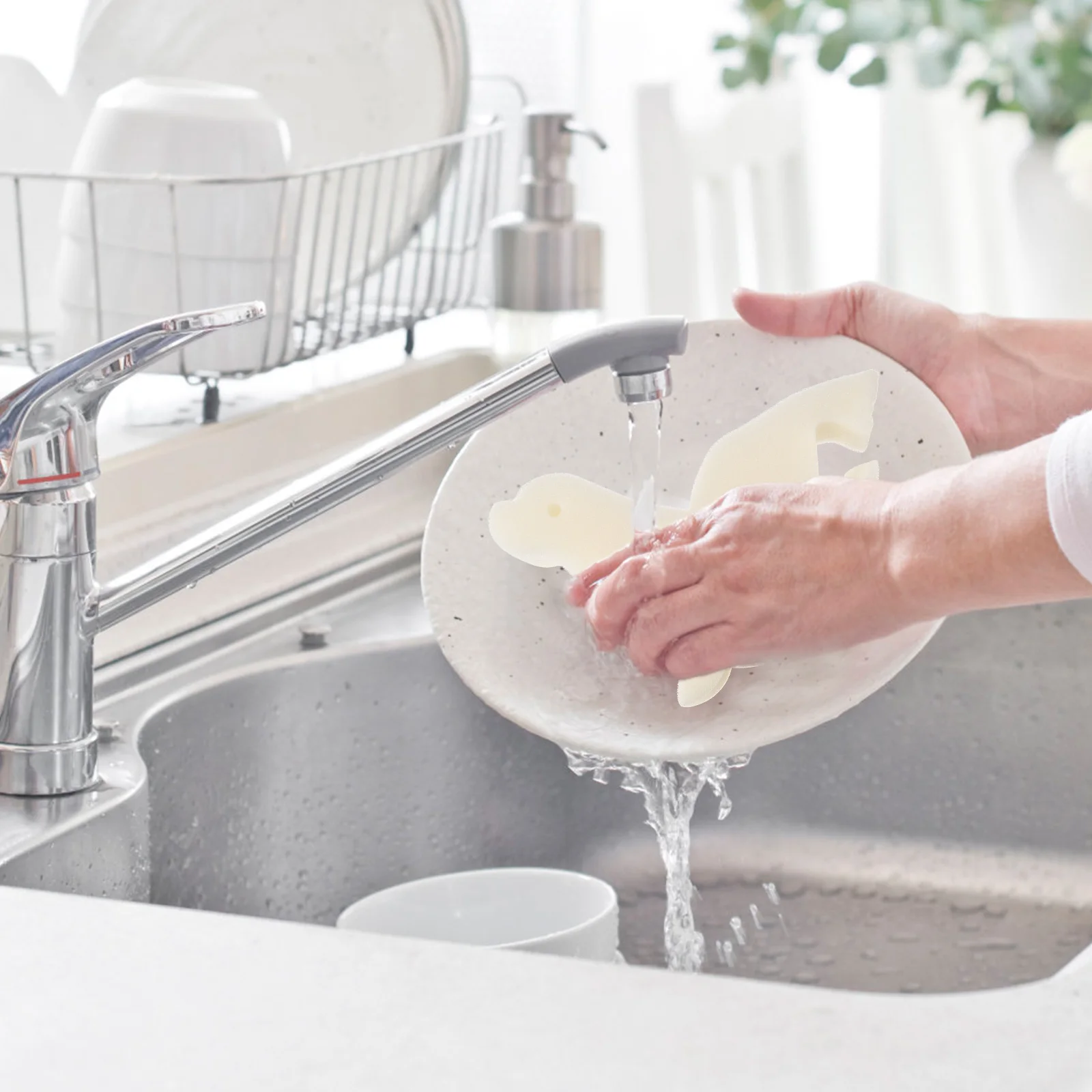 

6pcs Oil Absorbing Sponge Premium Reusable Filtering Sponge For Swimming Bathtub Jetted Water Durable