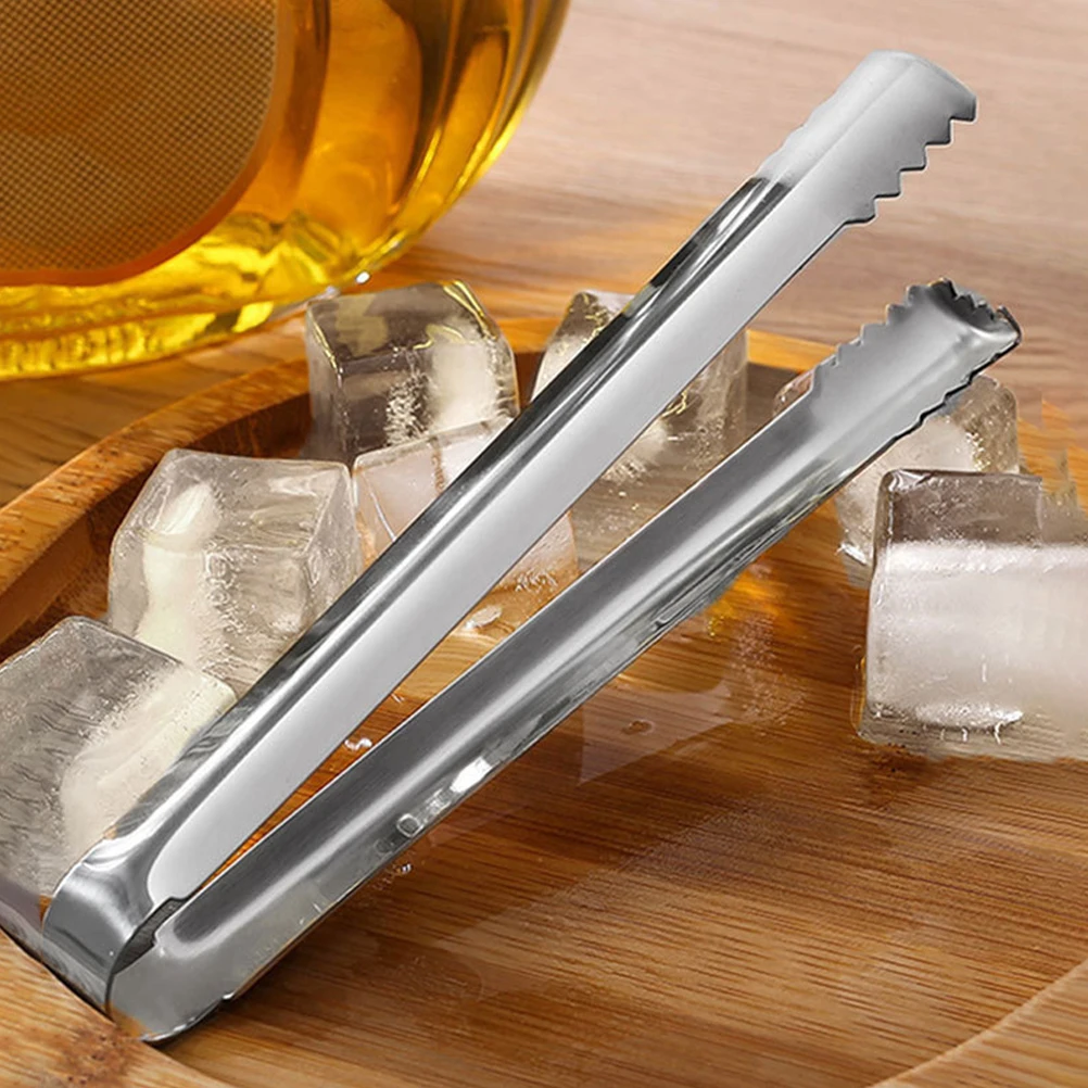 

2Pcs Stainless Steel Tongs Simple Generous Design Long Service Life for Barbecue Kitchen Dining Room Bbq Grilling