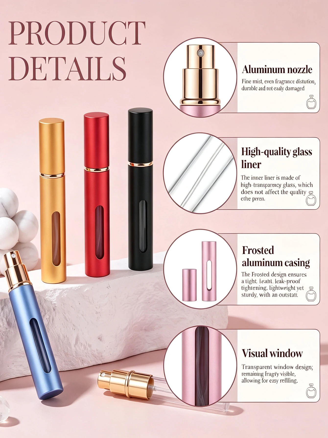 1 Piece 10Ml/5Ml Refillable Pe - Perfume Fragrance Levels recension och pris