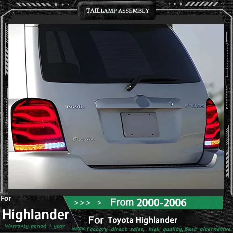 

2PCS Car Led Tail Lights for Toyota 2000-2006 Highlander tail light assembly highlander modified LED running light brake light