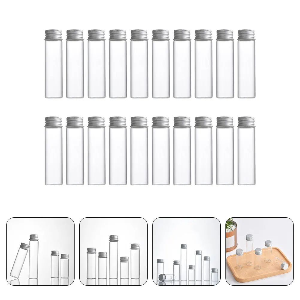 

20Pcs Clear Glass Sub Bottles Reusable Cosmetics Containers Travel Liquid Storage Dispenser Lotion Shampoo Small Bottles