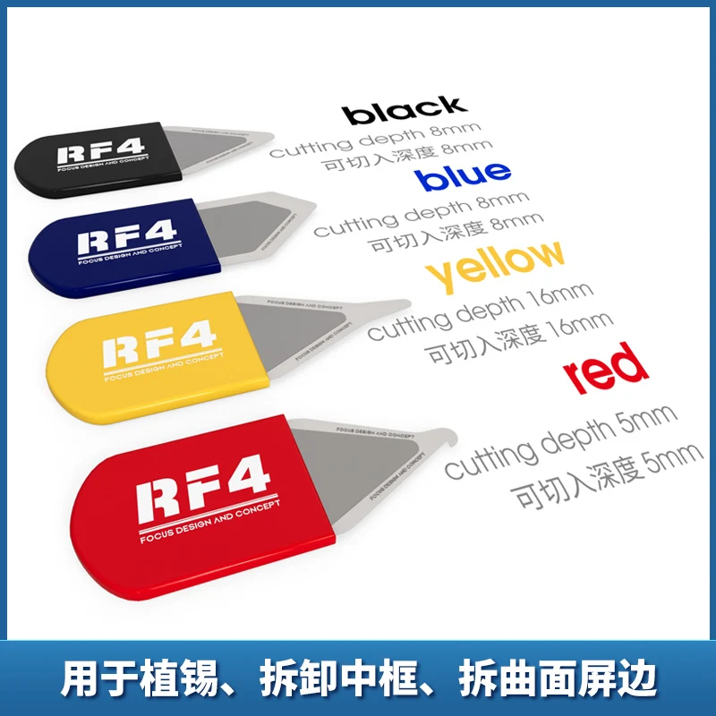 4in1 Đa Chức Năng Tháo Lắp Lưỡi Dao Thép Siêu Mỏng Mở Pryer Teardown Mảnh Viền Kim Loại Nhổ Đinh Màn Hình LCD dụng Cụ Tách Dụng Cụ