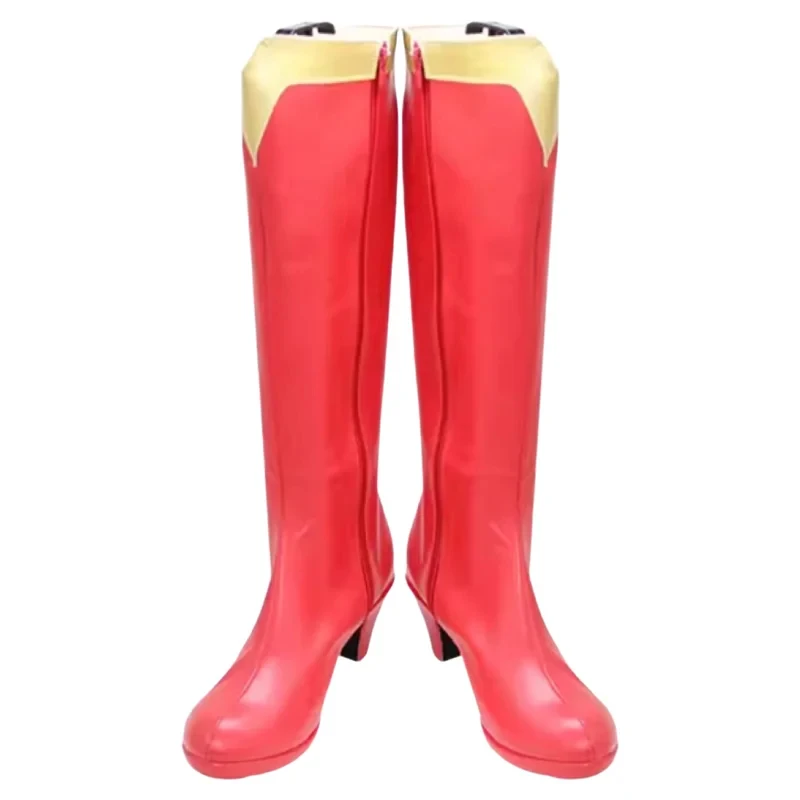 

Superwoman Girls Shoes Super Hero Halloween Superhero Woman red cosplay boots yy:89