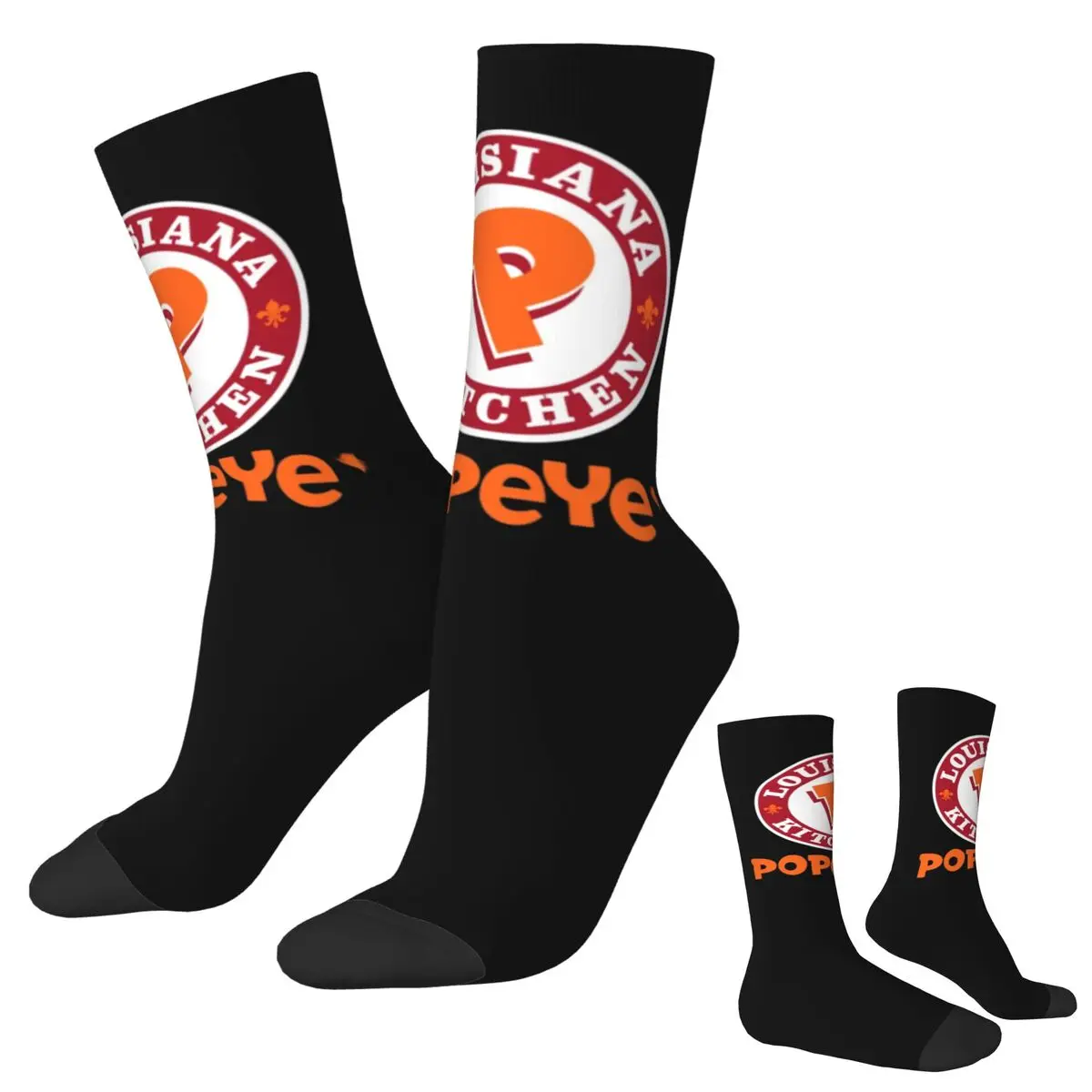 

Кухонные носки с курицей Louisiana Popeyes, супер мягкие чулки в стиле Харадзюку, всесезонные длинные носки, аксессуары для подарков унисекс