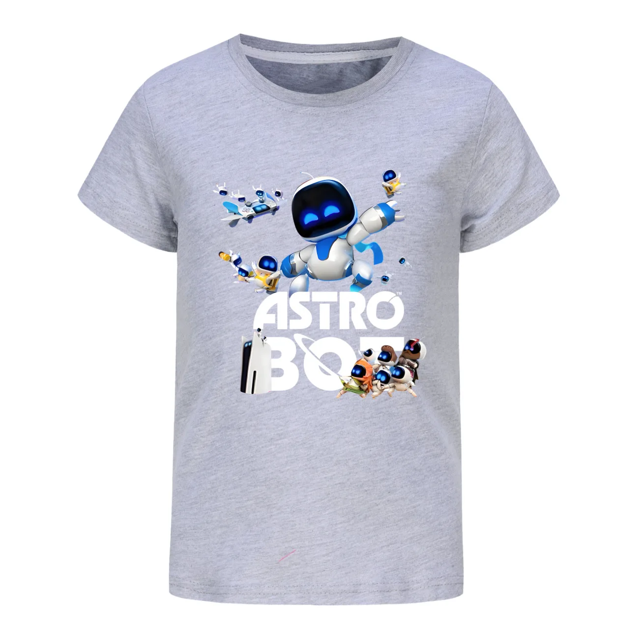 Astrobot-子供向けの半袖漫画Tシャツ,男の子と女の子向けのカジュアルなトップス,人気のゲーム,子供服,赤ちゃん,チャット,夏