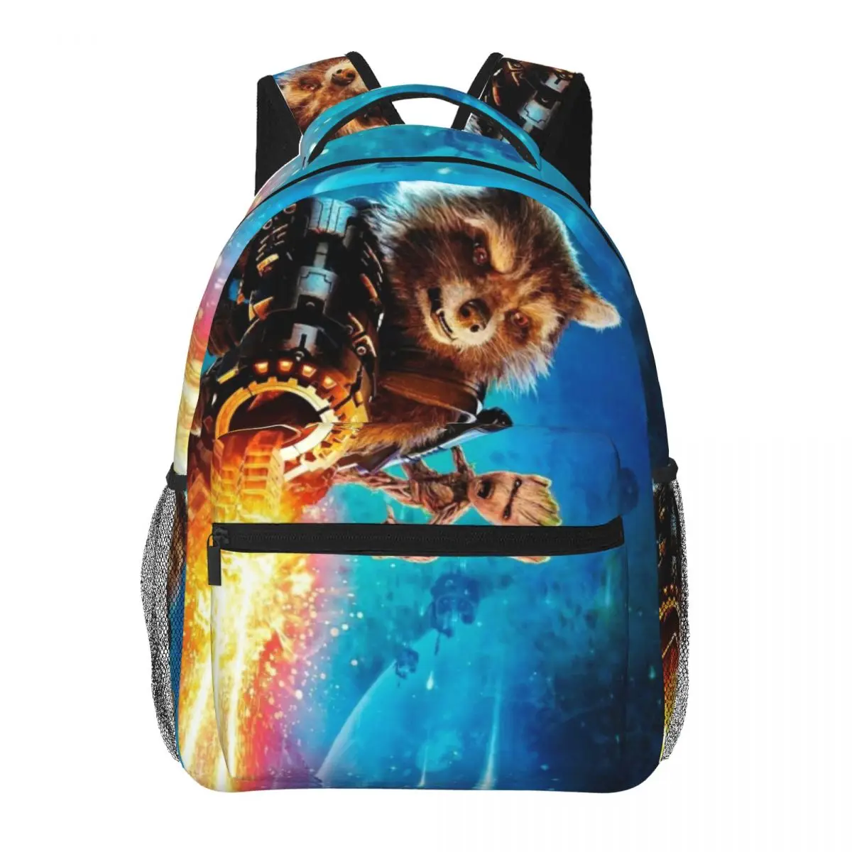 Rocket Raccoon For Girls Boys Large Capacity Student Backpack Lightweight waterproof Backpack 17inch