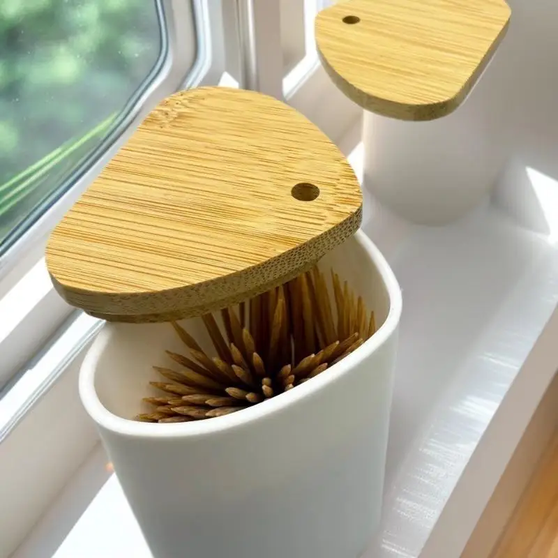 New Portable Pocket Toothpick Holder Dispenser Home Table Decor Toothpick Box With Lid