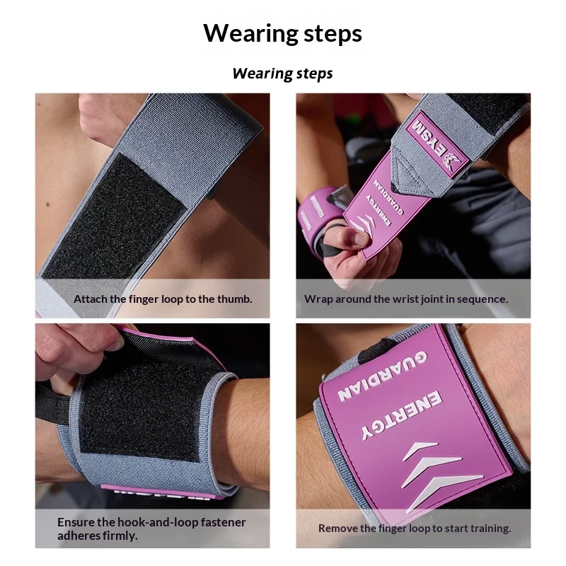EYSM Wrist Wraps Weight Lifting Wrist Support Straps Adjustable Compression Wrist Brace For Gym Strength Training Men Workout