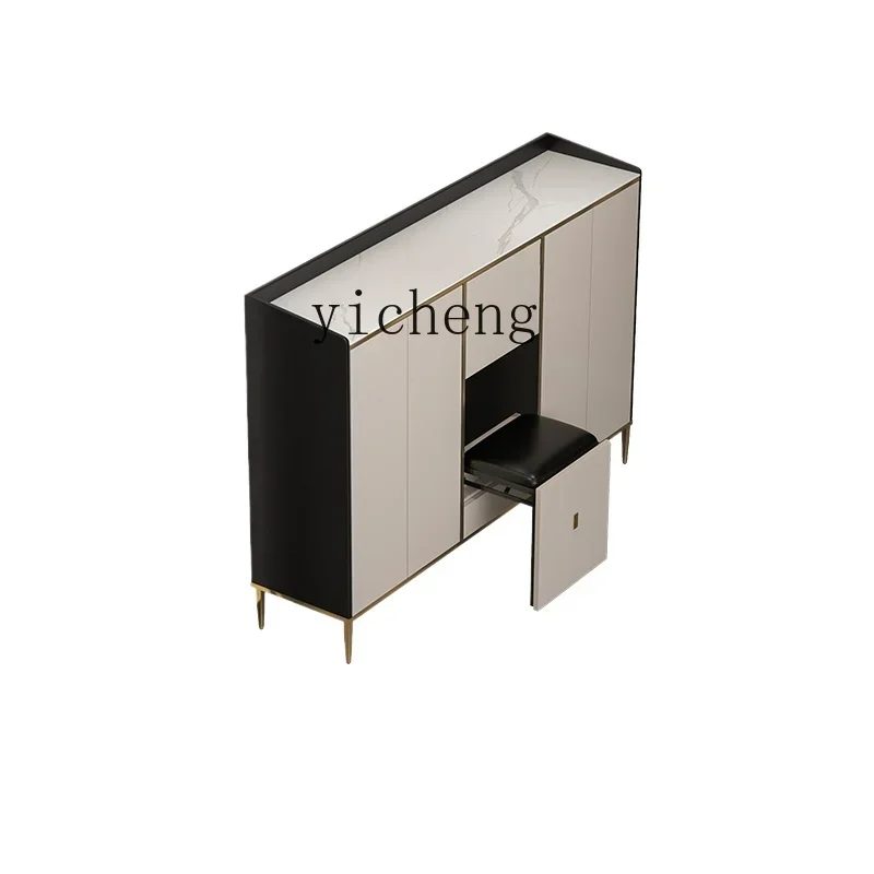 

TQH corridor entrance shoe cabinet with lock door outside home fingerprint lock aisle elevator corridor seat integrated