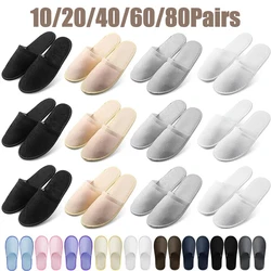 10-80Pairs Disposable Slippers Hotel Spa Slippers for Men Woman Wholesale Wedding Guest Slippers Home Wedding Party Favors