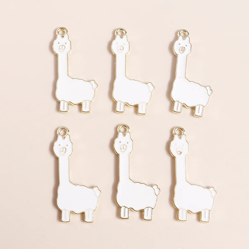 20 Stück Gemischte Niedliche Pflanzen- und Kaktus-Anhänger, Emaille-Tierfiguren Alpaka und Pferd für Schmuckherstellung, Halsketten, Ohrringe, DIY-Zubehör – Detail 14