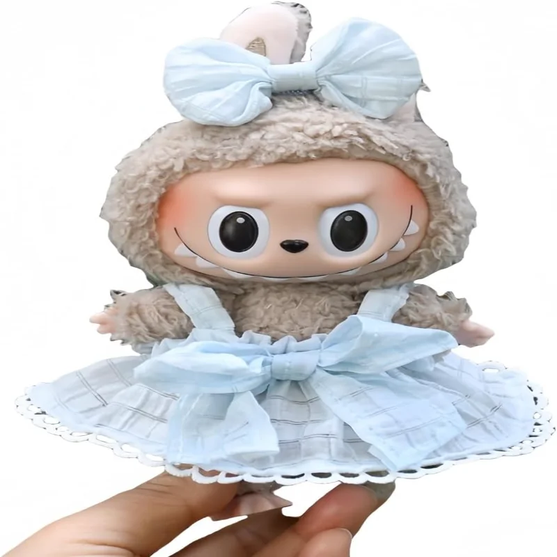 

Doll Clothes Compatible with 15cm & 17cm Labubu (No Doll Included), Fashion Doll Outfit Set 2 Pieces Suitable for La bubu Access