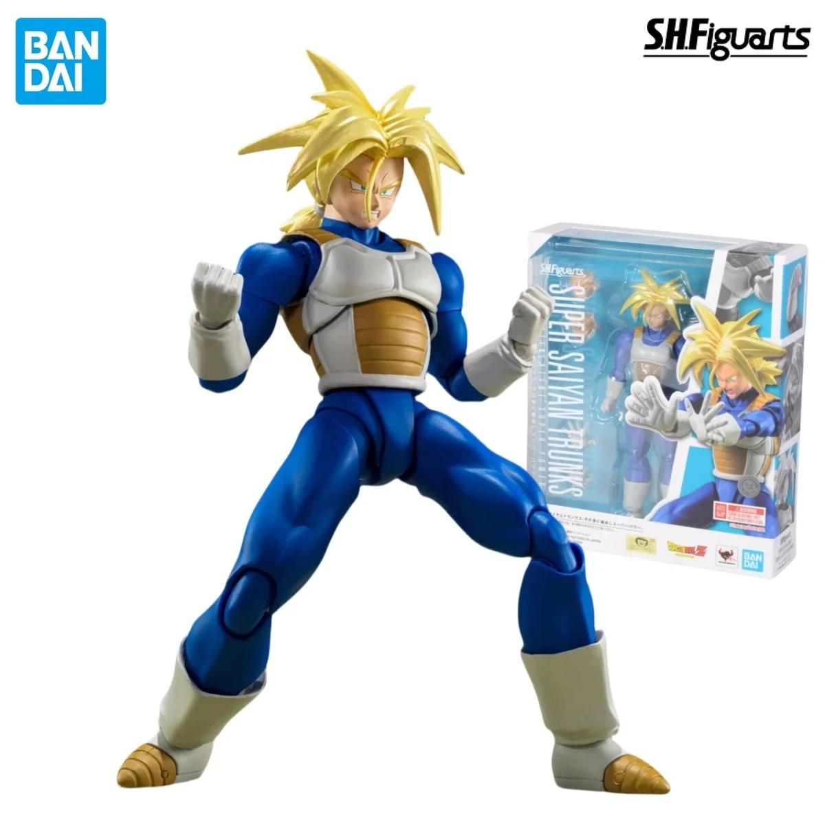 

In Stock BANDAI S.H.Figuarts Original Dragon Ball Z Super Saiyan Trunks Infinite Latent Super Power Anime Action Figure Toy Gift