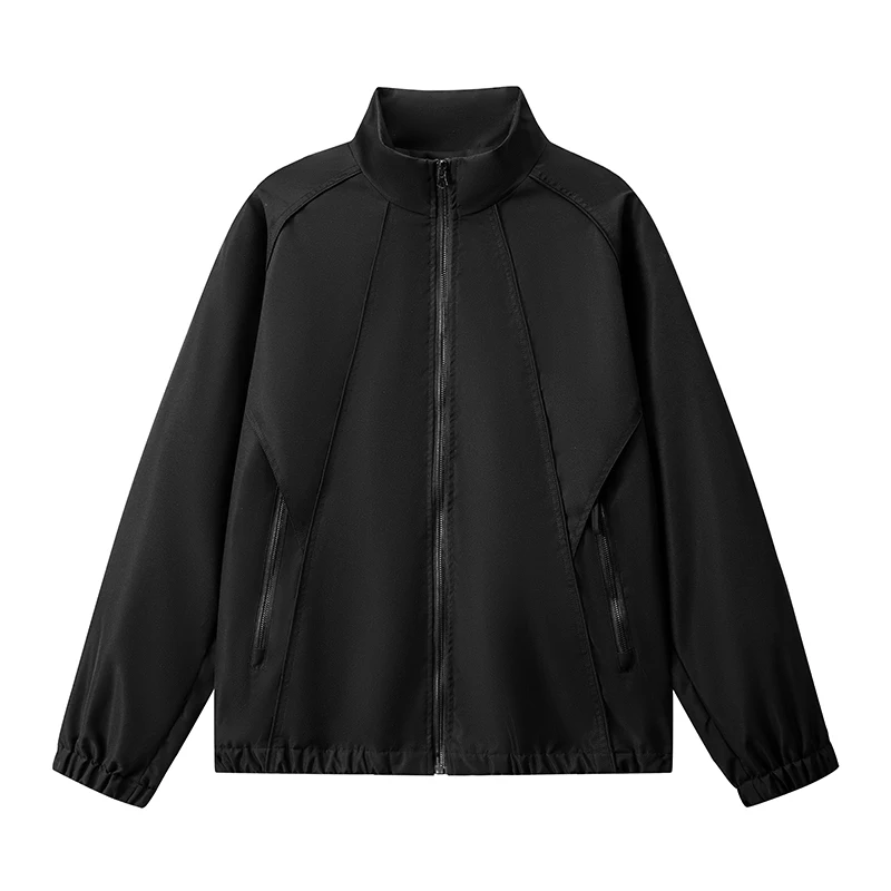 

2026 Spring and Autumn New Baseball Collar Short Loose Solid Color Jacket Men's Business Casual Thin Coat Trend