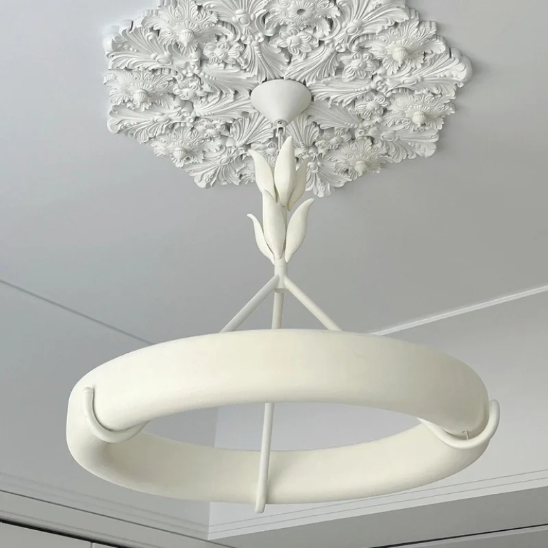 Plaster Pendant Light Creative Minimalist Living Room Chandelier Luxury Bedroom Study Hanging Lamp Home Decorating Lighting