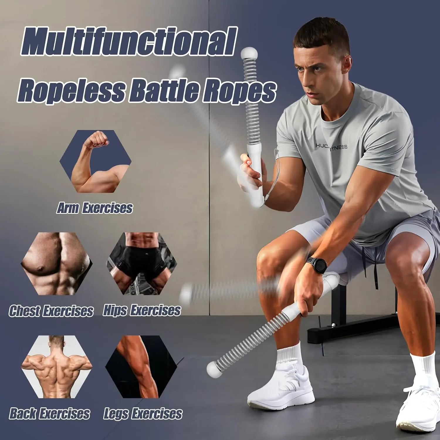 2nd Gen Ropeless Battle Ropes  - Home Gym Portable review and price