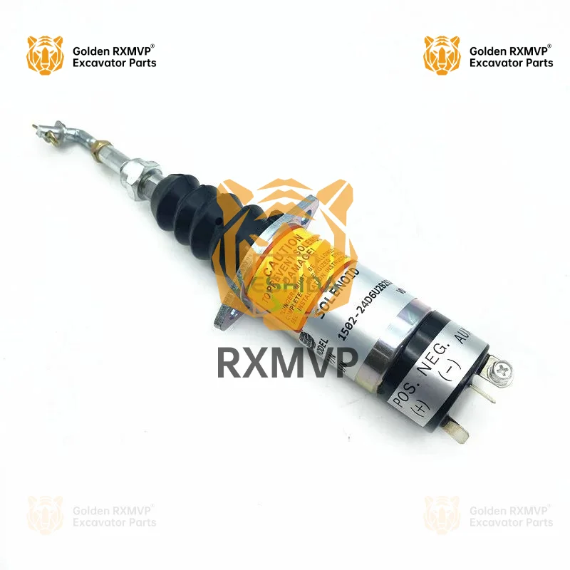 For Cummins engine shut-off solenoid valve switch 1502-12D6U2B2S2A/1502-24D6U2B2S2A excavator accessories