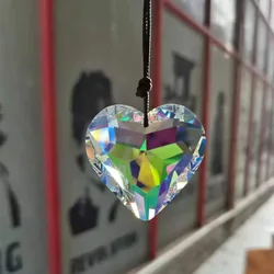 45mm Heart Crystal Prisms AB Color Suncatcher Love Pendant Glass Hanging Home Wedding Decor DIY Ornament Accessories New Gift